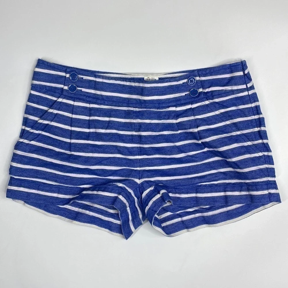 Vineyard Vines Cotton Linen Striped Nautical Sailor Shorts Size 0